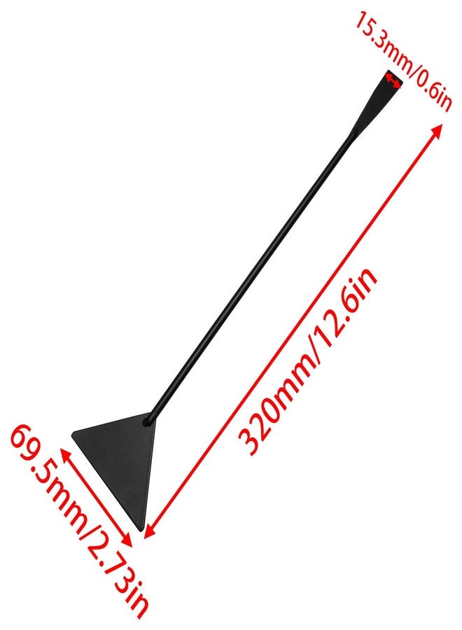 FINBe Aquatic Plant Base Plate Shovel, Fish Tank Water Feature Flat Sand Shovel, Black Stainless Steel Anti-Rust Triangular Shovels, Aquarium Landscape Bottom Sand Spread Out 1pcs - Image 5